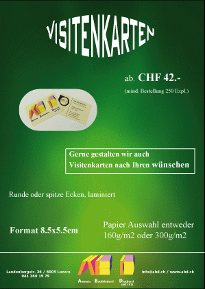 Flyer Visitenkarten